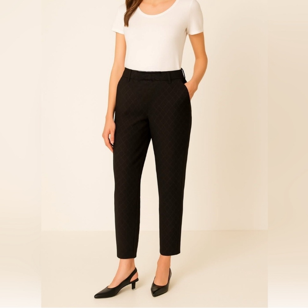 Juicy Couture Beverly Skinny Diamond print black pants